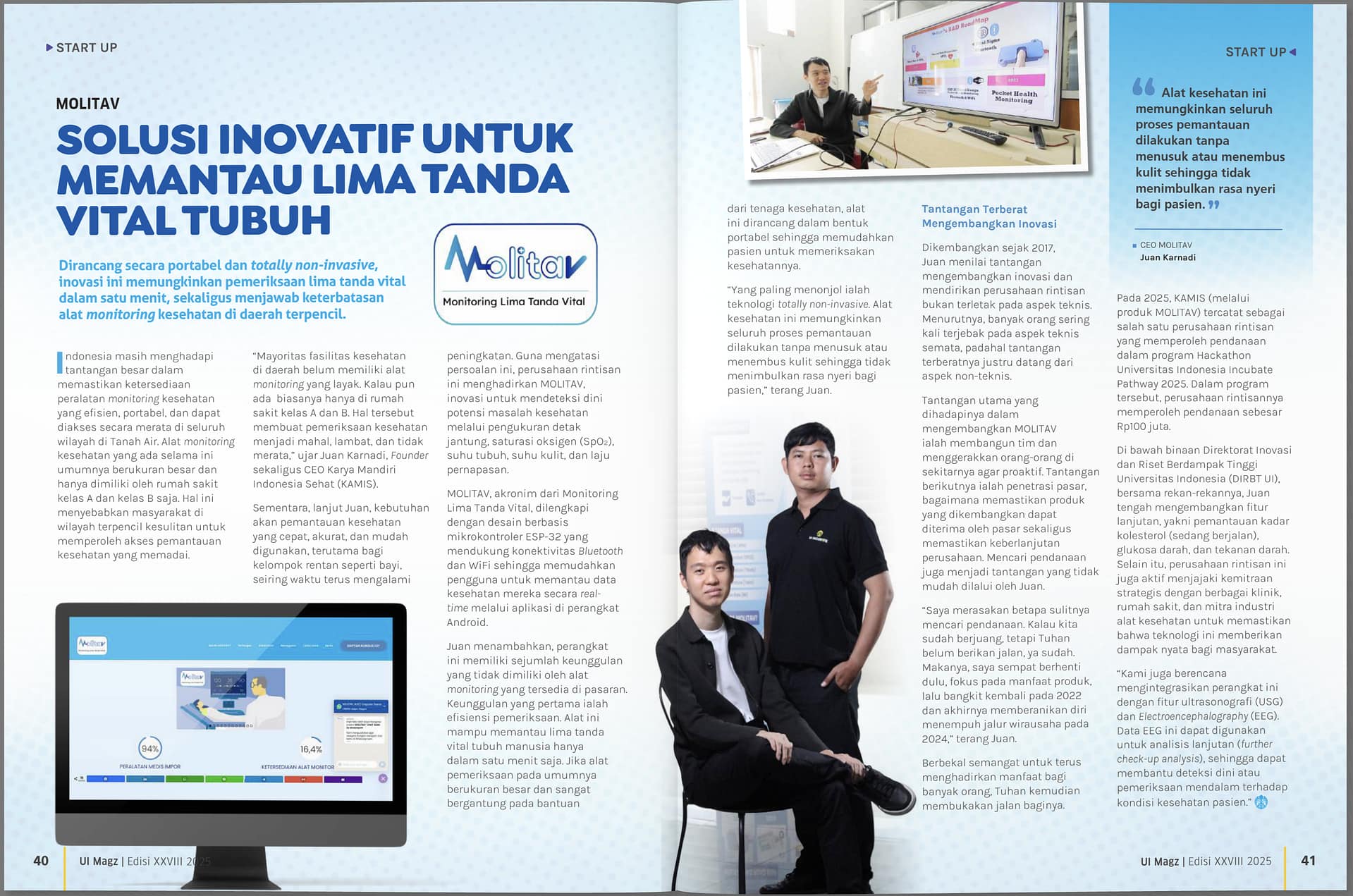 MOLITAV - Solusi Inovatif untuk Memantau Lima Tanda Vital Tubuh